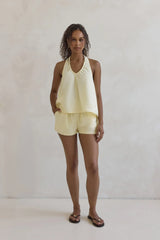 Evelyn Halter Top Yellow