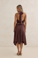 Dreamy Shores Halter Top Brown