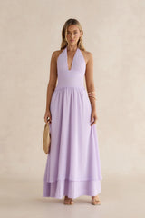 Sorbet Soiree Halter Maxi Dress Lilac