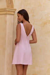 Dreamy Skies Gingham Mini Dress Pink