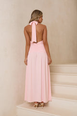Whispered Promise Halter Maxi Dress Pink