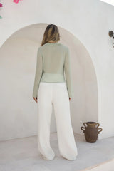 Stroke Of Luck Long Sleeve Top Sage