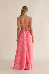Floral Fresh Maxi Dress Coral