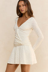 Trust In You Long Sleeve Mini Dress White