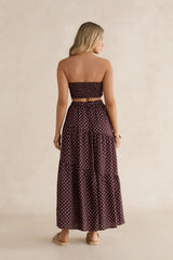 Shimmering Sands Polka Dot Crop Top Brown